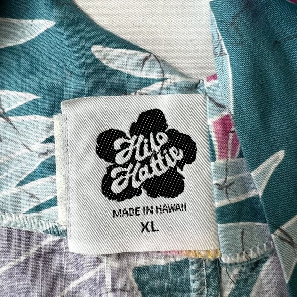 Hilo Hattie Womens XL Royal Hawaiian Creations Rayon Pop Long Dress Floral Leave - Picture 5 of 7